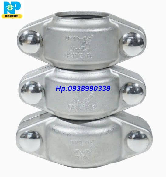Ống kẹp nối rãnh thép không gỉ DN20-DN300. (Áp lực 30kg-cm2)