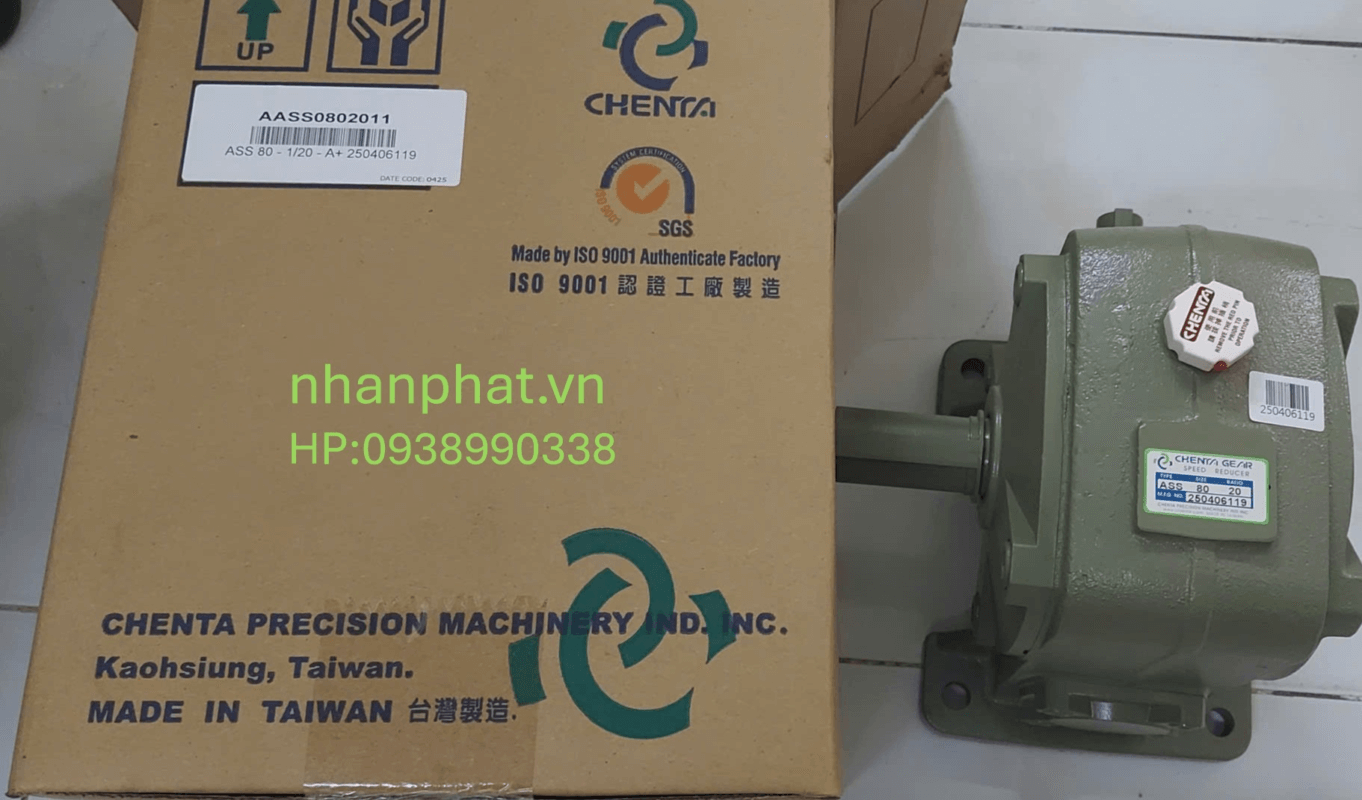 GIẢM TỐC BÁNH VÍT, TRỤC VÍT CHENTA -ASS 80-1/20